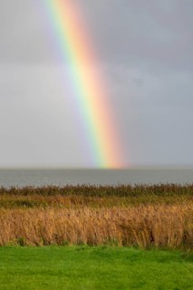 Rainbow over the Wadden Sea National Park