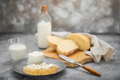 Sandwich with homemade yeast-free bread