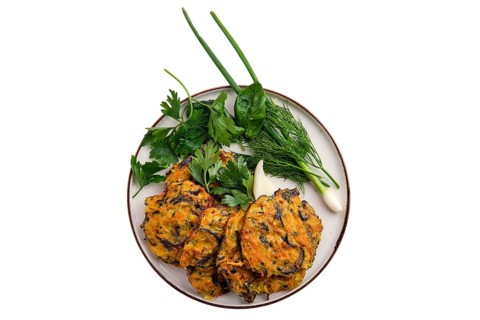 Vegan cutlet isolated on white background