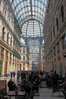 Galleria Umberto I. Shopping arcade covered by a large glass dome