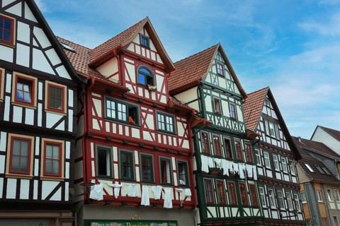 Half-timbered houses in the old town