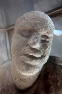 Plaster cast of a victim