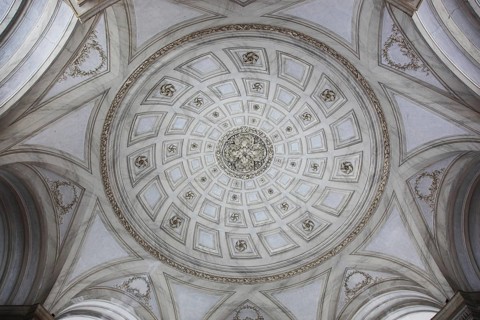 View through the staircase