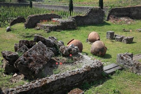The amphora field at the Garden of Refugees