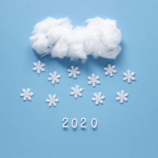 Hand made snowflakes cloud