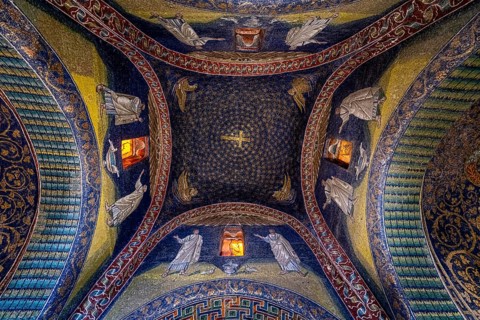 Beautiful mosaics in the Basilica di San Vitale