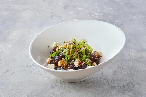 Salad with boiled beetroot