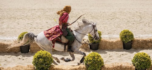 Ottoman archer riding and shooting on horseback