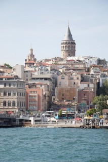 View of the Galata Tower from Byzantium times in Istanbul