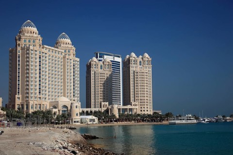 View of the Diplomatic District with the Four Seasons Doha Hotel
