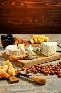 Cheese plate and other snack for wine