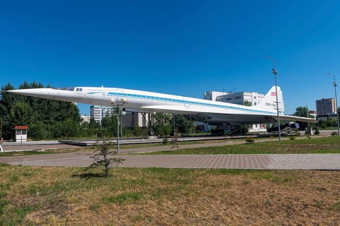 Tupolev TU144 on a square in the Unesco site