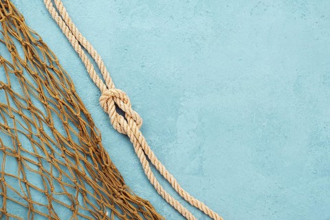 Nautical rope fish net