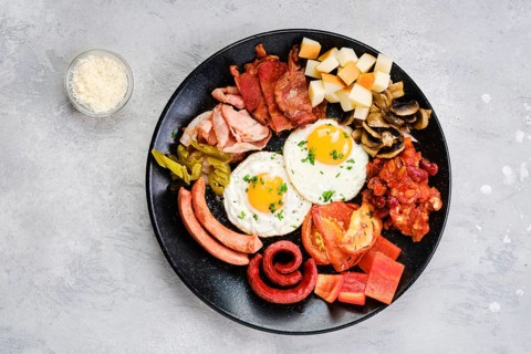 Brekfast plate. Fried egg