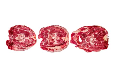 Fresh raw lamb neck isolated on white background