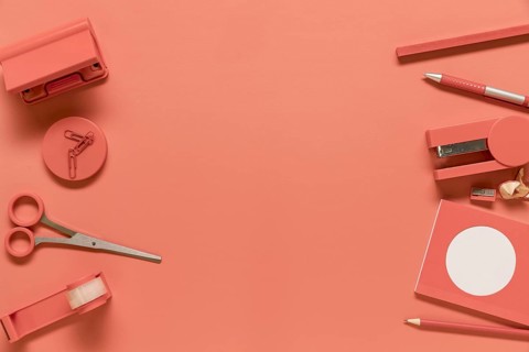 Composition stationery supplies pink color