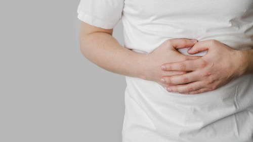 Patient experiencing stomachache