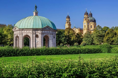 Court Garden with Diana Temple and Theatine Church