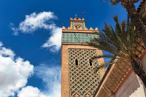Minaret of the 12th century Koutoubia Mosque