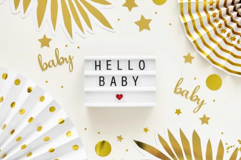 Top view beautiful baby shower concept. Resolution and high quality beautiful photo