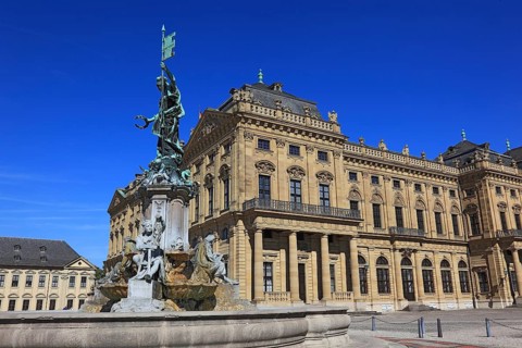 In the old town of Wuerzburg