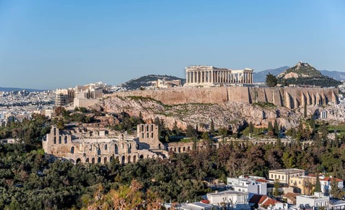 View from Philopappos Hill to the Acropolis