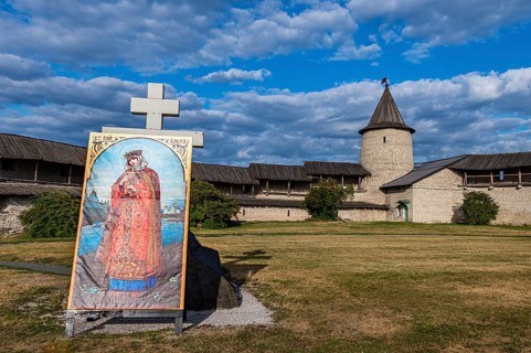 The kremlin of the Unesco site Pskov