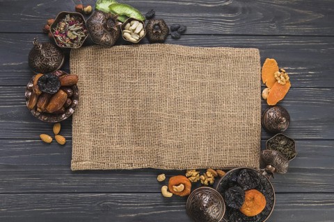 Different dried fruits with nuts canvas