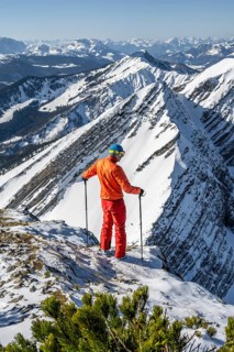 Ski tourers at the summit of Sonntagshorn