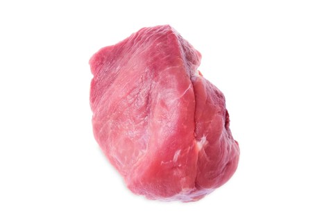 Fresh raw pork meat isolated on white background