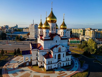 Aerial of the Cathedral of the Archangel
