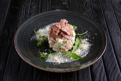 Variation of olivier salad