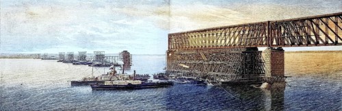 Construction of the new bridge between Sysran and Samara over the Volga