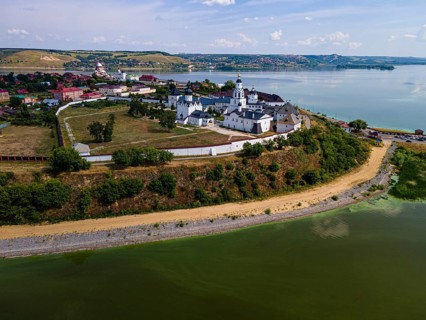 Aerial of the Unesco site Sviyazhsk
