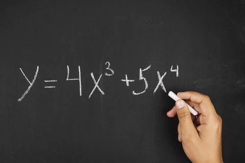Hand writing math equation