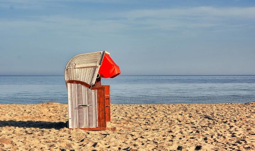 White beach chair
