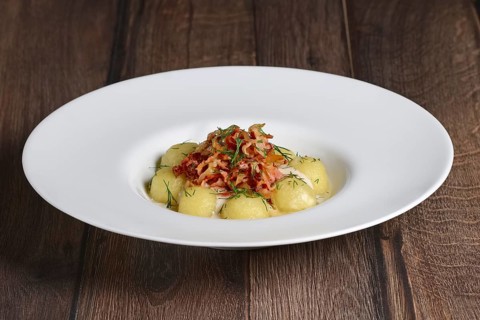 Plate with gnocchi