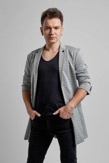 Portrait of a handsome man wearing wool jacket