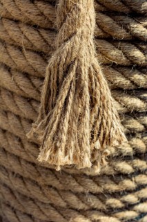Inen rope in view as a thread background