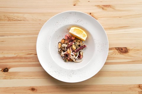 Salad with octopus
