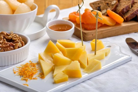 Set of various appetizers for wine