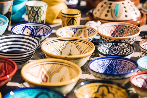 Plates market morocco