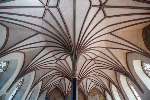 The Grand Refectory with Gothic rib fan vault