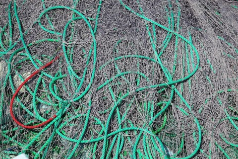 Fishing nets in the dhow port of Al Khor