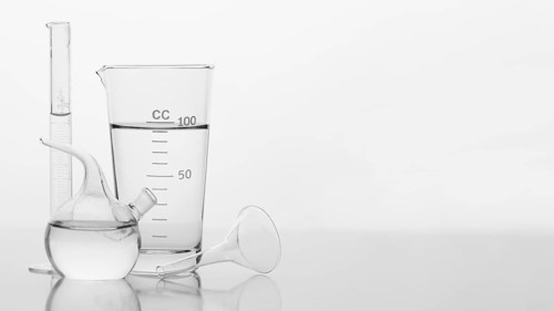 Chemicals composition lab with copy space