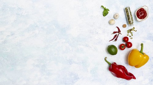 Fresh colourful ingredients mexican cuisine