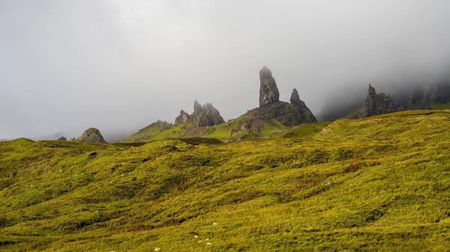 Old Man of Storr in the mist