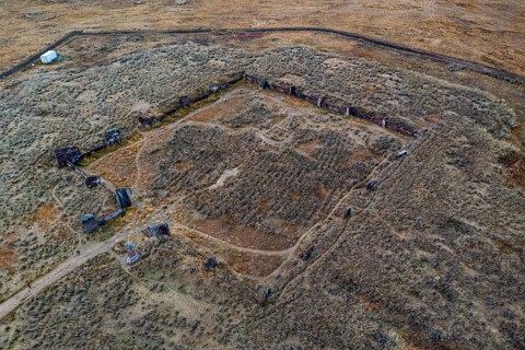 Aerial of Salbyksky Mound