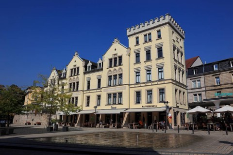 Neo-Gothic residential and commercial building at Albertspatz