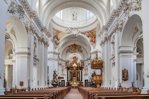 Interior in St. Salvator Cathedral